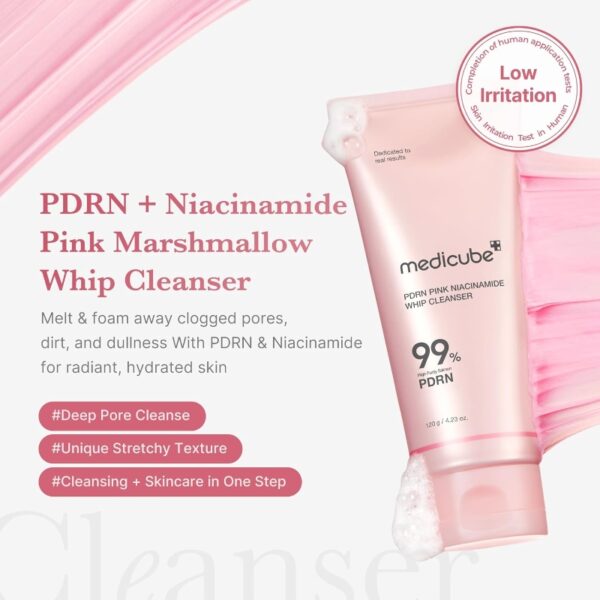 medicube PDRN Pink Niacinamide Whip Cleanser - Image 2