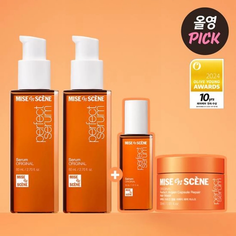 Mise en scene Perfect Serum Original 190ml Set (+Hair Mask)