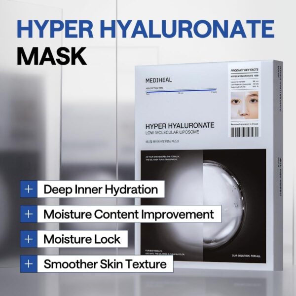 MEDIHEAL Hyper Hyaluronate Mask Sheet [#4 masks] - Image 3