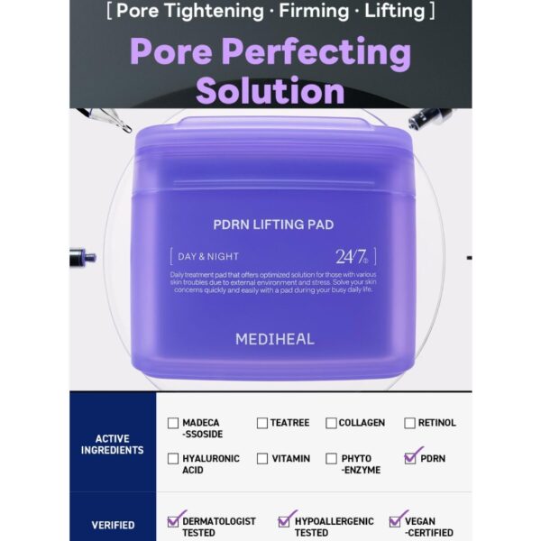 MEDIHEAL PDRN Lifting Pad 100P Double Pack (+Portable Case) - Image 2