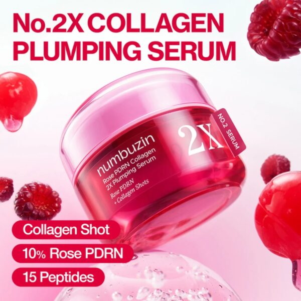 Numbuzin No.2 Rose PDRN Collagen 2X Plumping Serum - Image 2