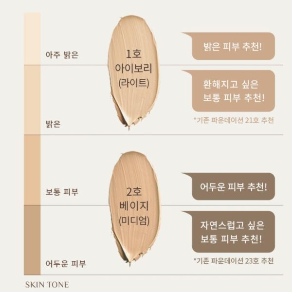 OBge Natural Cover Foundation No.2 beige SOF50+PA++++ Set (+Cleansing Foam) - Image 6