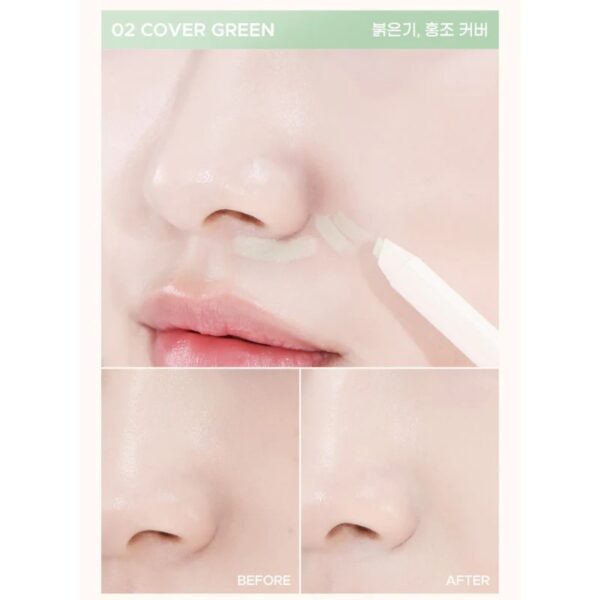 PERIPERA Mood Fit Pencil Concealer [#02 Cover Green] - Image 3