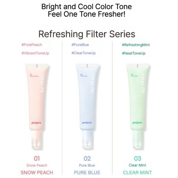 peripera Filter Fit Milk Tone Up Set [# 001 Snow Peach] (+sponge) - Image 3
