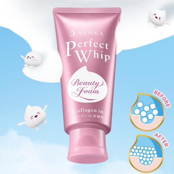 SENKA Perfect Whip Collagen In 120g Double Pack (+Cleansing Oil 20ml) - Image 2