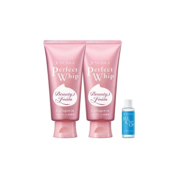 SENKA Perfect Whip Collagen In 120g Double Pack (+Cleansing Oil 20ml)