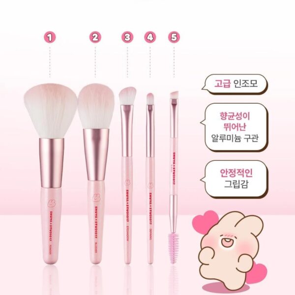 Shuya x Studio17 Portable Makeup Brush 5 SET - Image 4