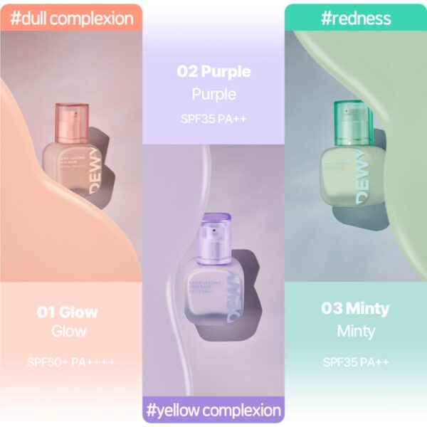 THE FACE SHOP Dewy Lasting Skin base [#3 Colors] - Image 4