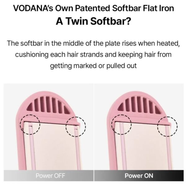 VODANA Twin Softbar Flat Iron [#Kitsch Pink] - Image 4
