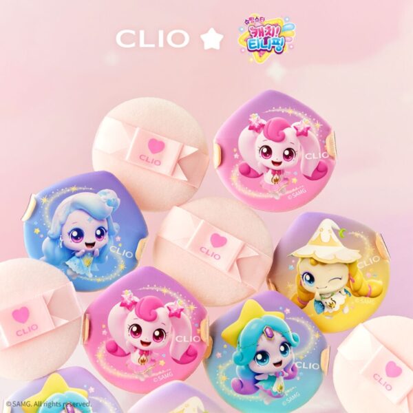 Clio Makeup Puff (Cushion Puff 4P+ Powder Puff 1P) - Image 2