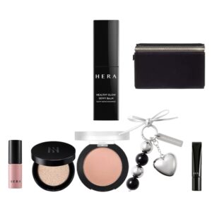 HERA Healthy Glow Dewy Balm (+Black Cushion Mini + Eyeshadow + Keyring+Pouch +Sensual Powder Mattte Liquid + Lip Serum)