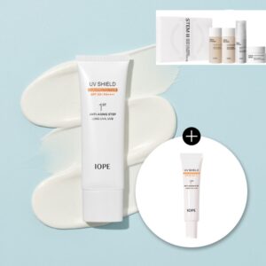 IOPE UV Shield Sun Protector SPF50+PA+++ 50ml+15ml Set (+Stem III Experience Trial Kit)