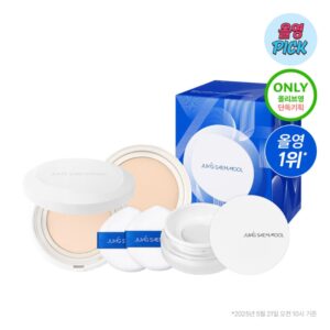 JUNGSAEMMOOL Pro-Lasting Flawless Fit Mesh Cushion Set [#21 N-Light] (+Refill + Puff 2P + Powder)