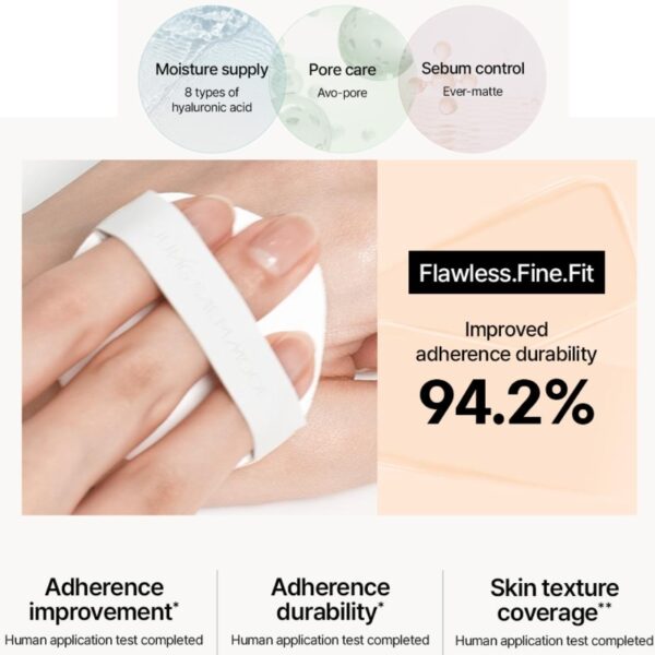 JUNGSAEMMOOL Pro-Lasting Flawless Fit Mesh Cushion Set [#21 N-Light] (+Refill + Puff 2P + Powder) - Image 6
