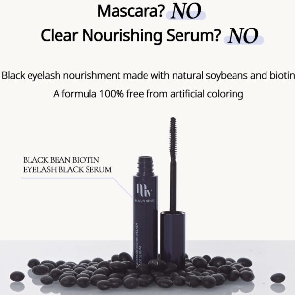 MAUVNING Black Bean Biotin Eyelash Black Serum (+mini) Set - Image 2
