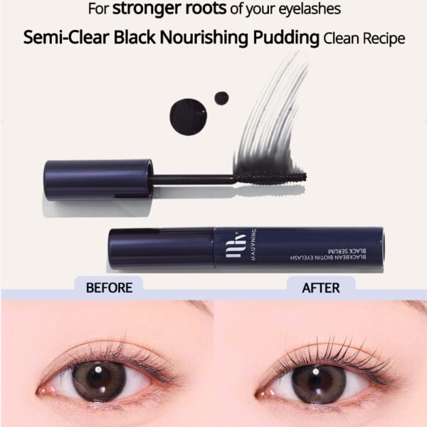 MAUVNING Black Bean Biotin Eyelash Black Serum (+mini) Set - Image 7