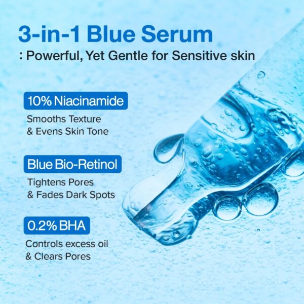 Numbuzin No.3 Blue Bio-Retinol Pore Reset Serum  10ml - Image 5