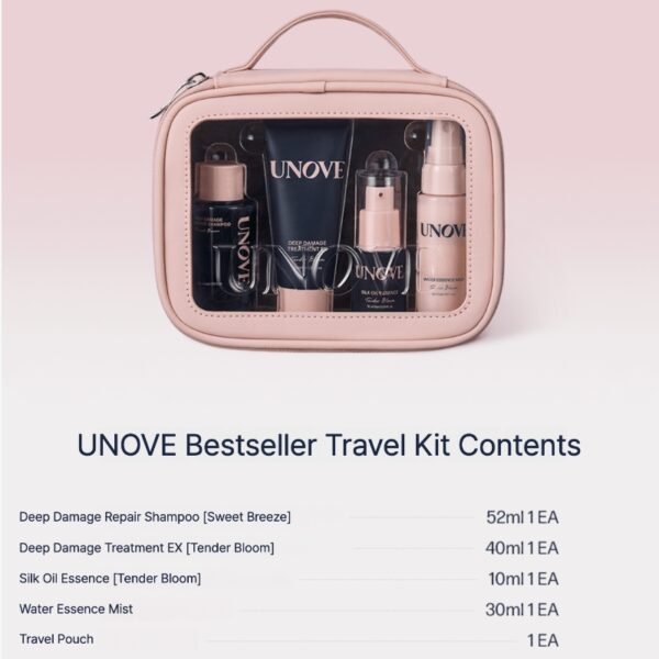 UNOVE Travel Kit (Shampoo +Treatment +Oil Essence +Mist) - Image 2