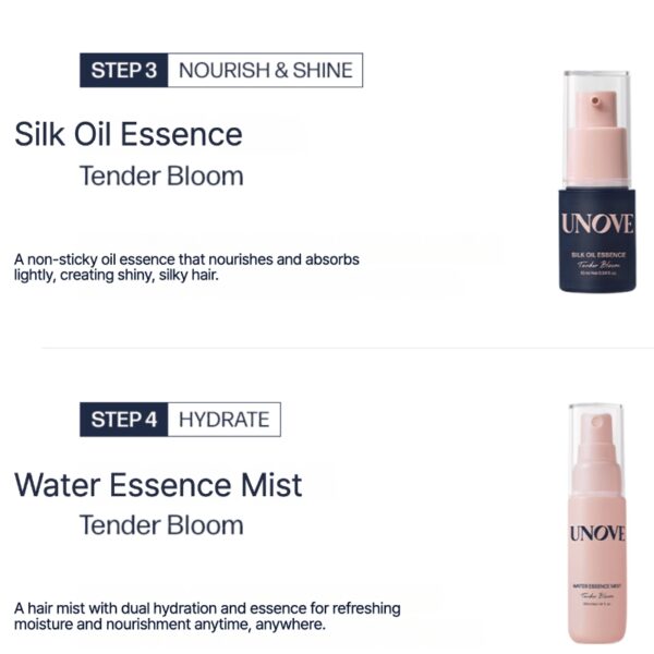 UNOVE Travel Kit (Shampoo +Treatment +Oil Essence +Mist) - Image 6