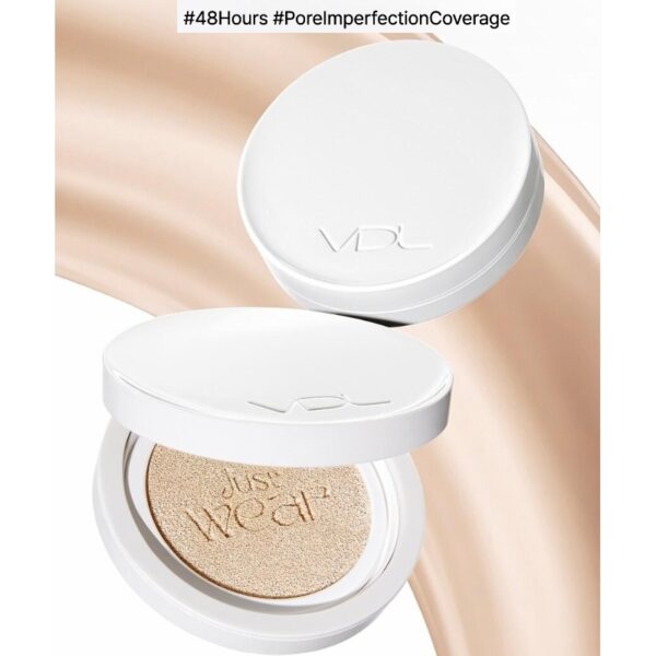 VDL Cover Stain High Cover Cuhion Set [#A02] (+Refill + Pore Brush) - Image 4