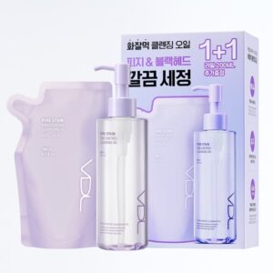 VDL Pure Stain Pore Control Cleansing Oil 200ml Set (+Refill 200ml)