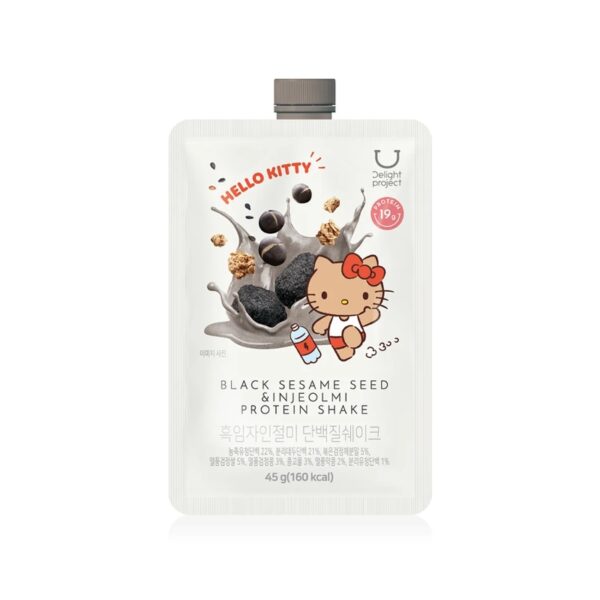 Tanning Hellokitty  x DELIGHT PROJECT Black Sesame & Injeolmi Protein Shake