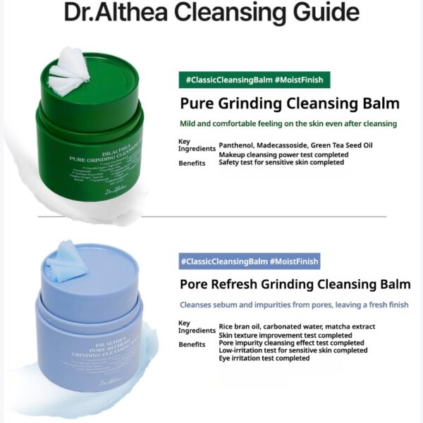Dr. Althea Pore Refresh Grinding Cleansing Balm Set (+Travel Kit 3ml*12ea) - Image 5