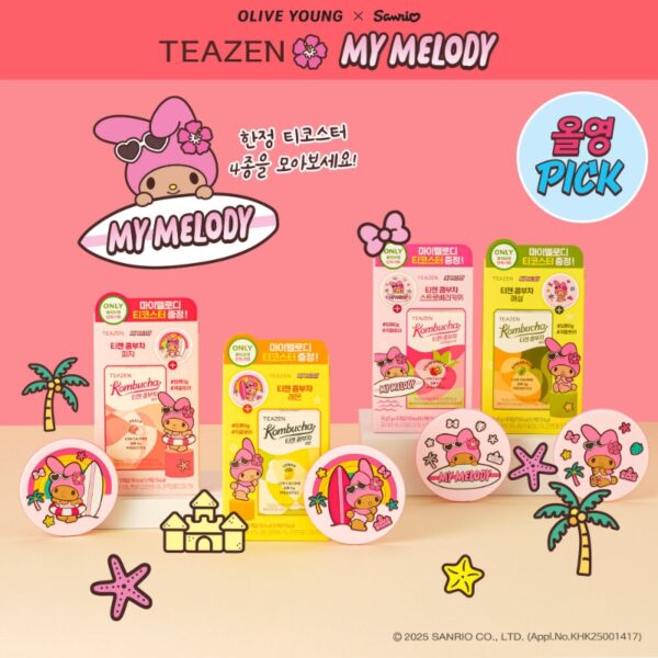 SANRIO x Teazen Kombucha Drink Mix Set (+Tea Coaster)