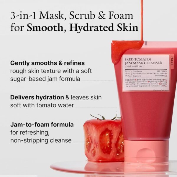 fully Red Tomato Jam Mask Cleanser 120ml Set (+30ml) - Image 3