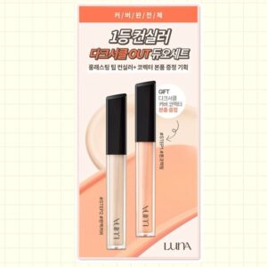 LUNA Long Lasting Tip Concealer SPF34, PA++ SET (+Salmon Corrector)