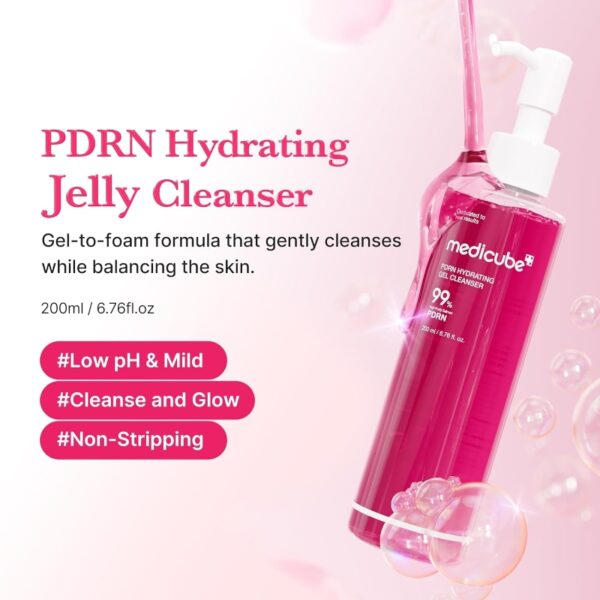 medicube PDRN Hydrating Gel Cleanser Set (+Pore Brush ) - Image 3