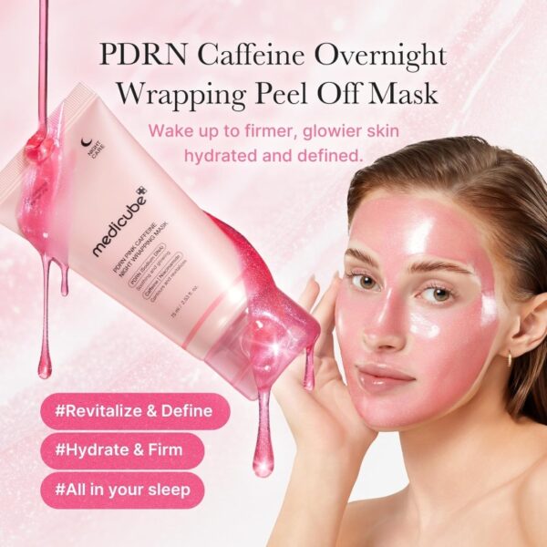 Medicube PDRN Pink Caffeine Night Wrapping mask (+Brush) - Image 2