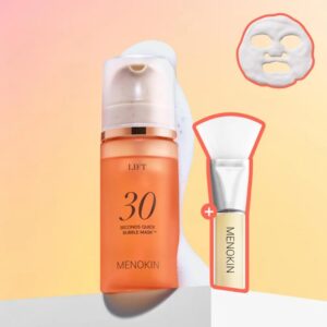 MENOKIN 30 Seconds Quick Bubble Mask #Lift 95ml Set (+Pack Brush) Collagen