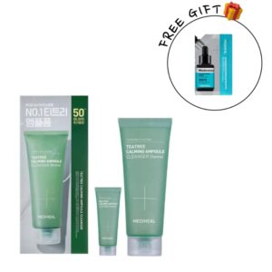 MEDIHEAL Tea Tree Calming Ampoule Cleanser Set (+Madecassoside Blemish Repair Serum 10ml)
