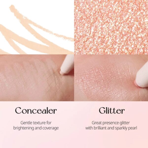peripera Sugar Twinkle Duo Eye Stick [#5 Frozen Pink] - Image 4