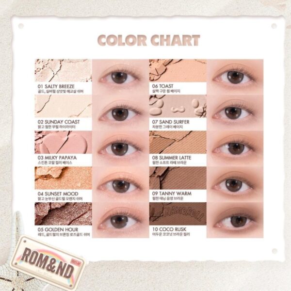 ROMAND Better Than Palette Set #14 Toast Tanny Garden (+Dual brush) - Image 2