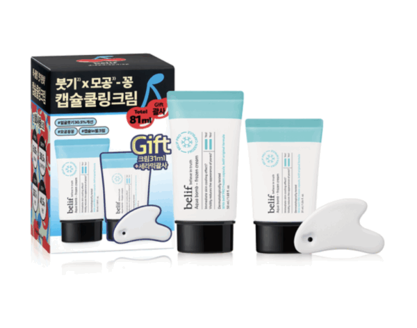 belif Aqua Bomb Frozen Cream Set (+Cream31ml +Ceramic Guasha)