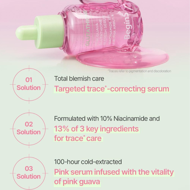 begins by JUNGSAEMMOOL Pink Guava Glutathione Blemish Serum Refill Set - Image 3