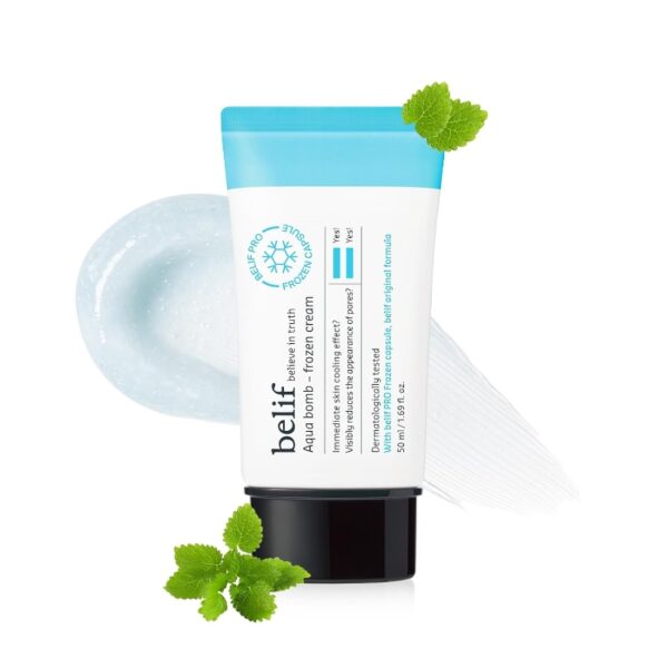 belif Aqua Bomb Frozen Cream Set (+ Serum 18ml + Massager) - Image 2