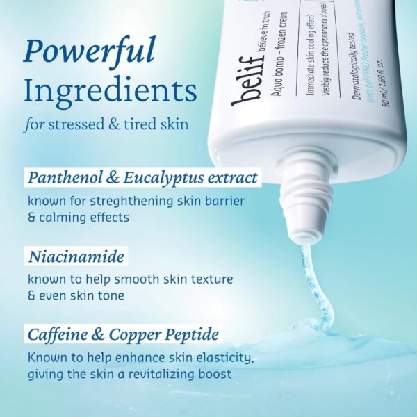 belif Aqua Bomb Frozen Cream Set (+ Serum 18ml + Massager) - Image 5