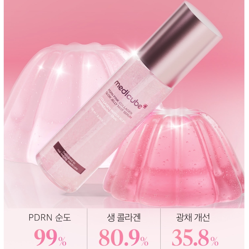 Medicube PDRN Pink Collagen Glow Jelly Mist Serum 100ml - Image 6