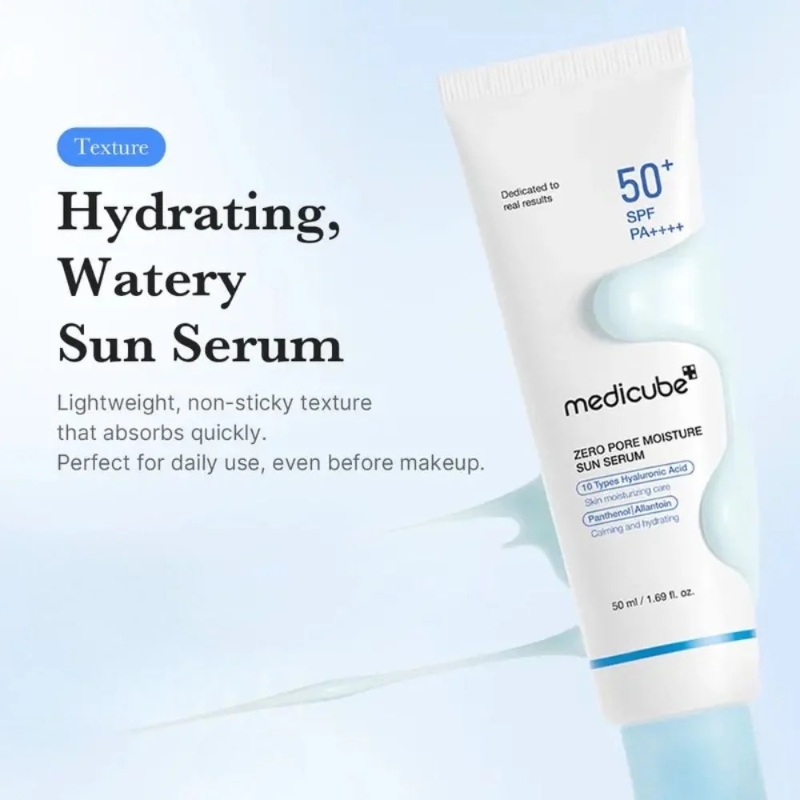 MEDICUBE Zero Pore Moisture Sun Serum 20ml - Image 2