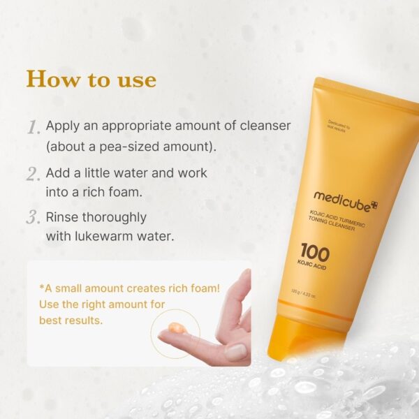 Medicube Kojic Acid Turmeric Toning Cleanser - Image 6