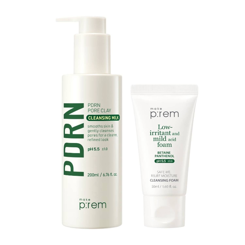 makeprem PDRN Pore Clay Cleansing Milk Set (+Cleansing Foam 50ml)