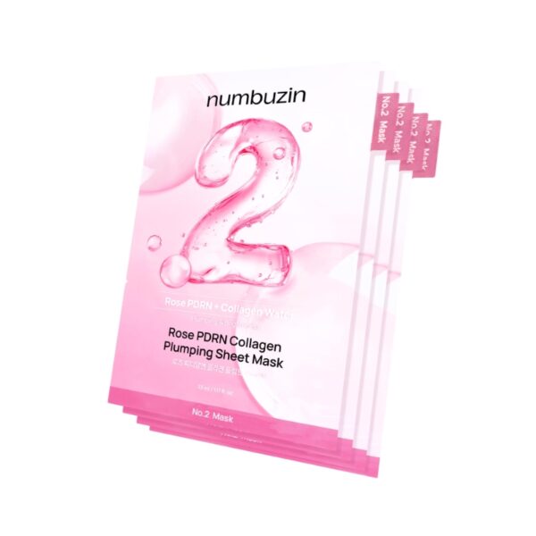 numbuzin No. 2 Rose PDRN Collagen Plumping Sheet Mask [#5 masks]
