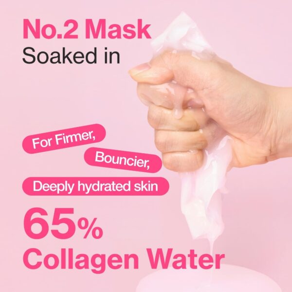 numbuzin No. 2 Rose PDRN Collagen Plumping Sheet Mask [#5 masks] - Image 3