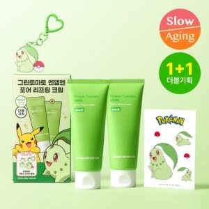 POKEMON x SUNGBOON EDITOR Green Tomato NMN Pore Lifting Cream 50ml Double Pack (+Keyring+Stickers)