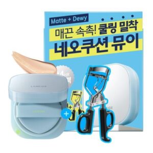 LANEIGE Neo Cushion Mewy Set  [#21W Warm Beige] (+C Curl Eyelash Curler)