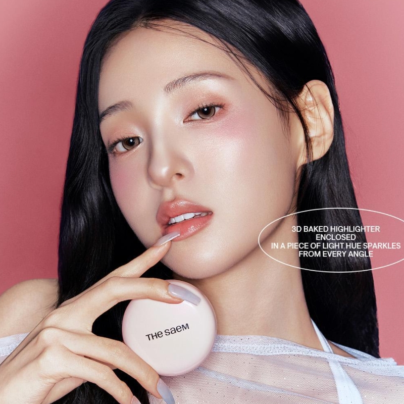 THE SAEM Glam Perfection Baked Highlighter (+Brush) Set