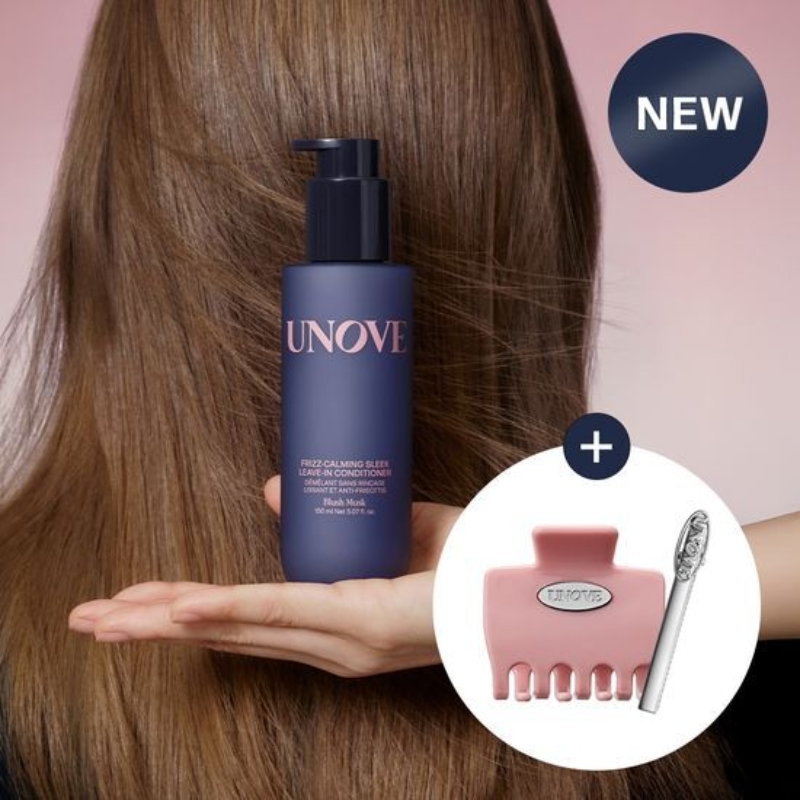 UNOVE Freeze Calming Sleek Leave-In Conditioner 150ml Set (+2 Hair Clips) - Image 2